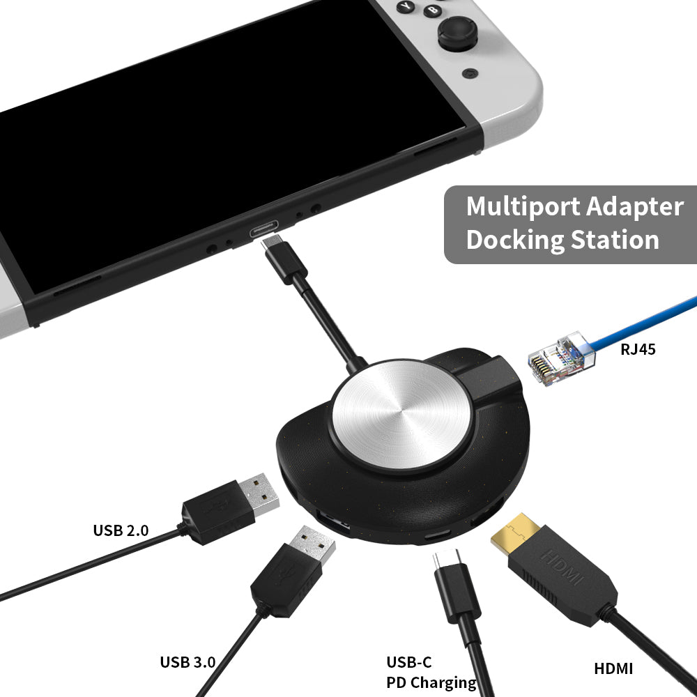 JYS JYS-NS225 TV Projection Screen Converter Portable Dock with Ethernet Port for Nintendo Switch OLED/Switch JYS JYS-NS225 TV Projection Screen Converter Portable Dock with Ethernet Port for Nintendo Switch OLED/Switch